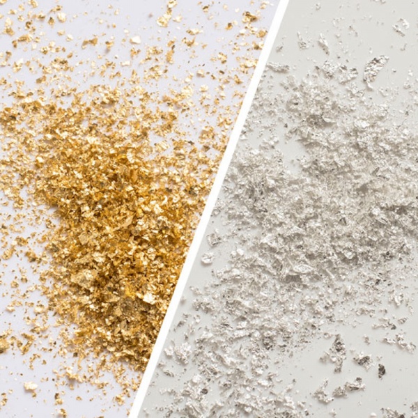 Essbare Blattgoldflocken Größe 2